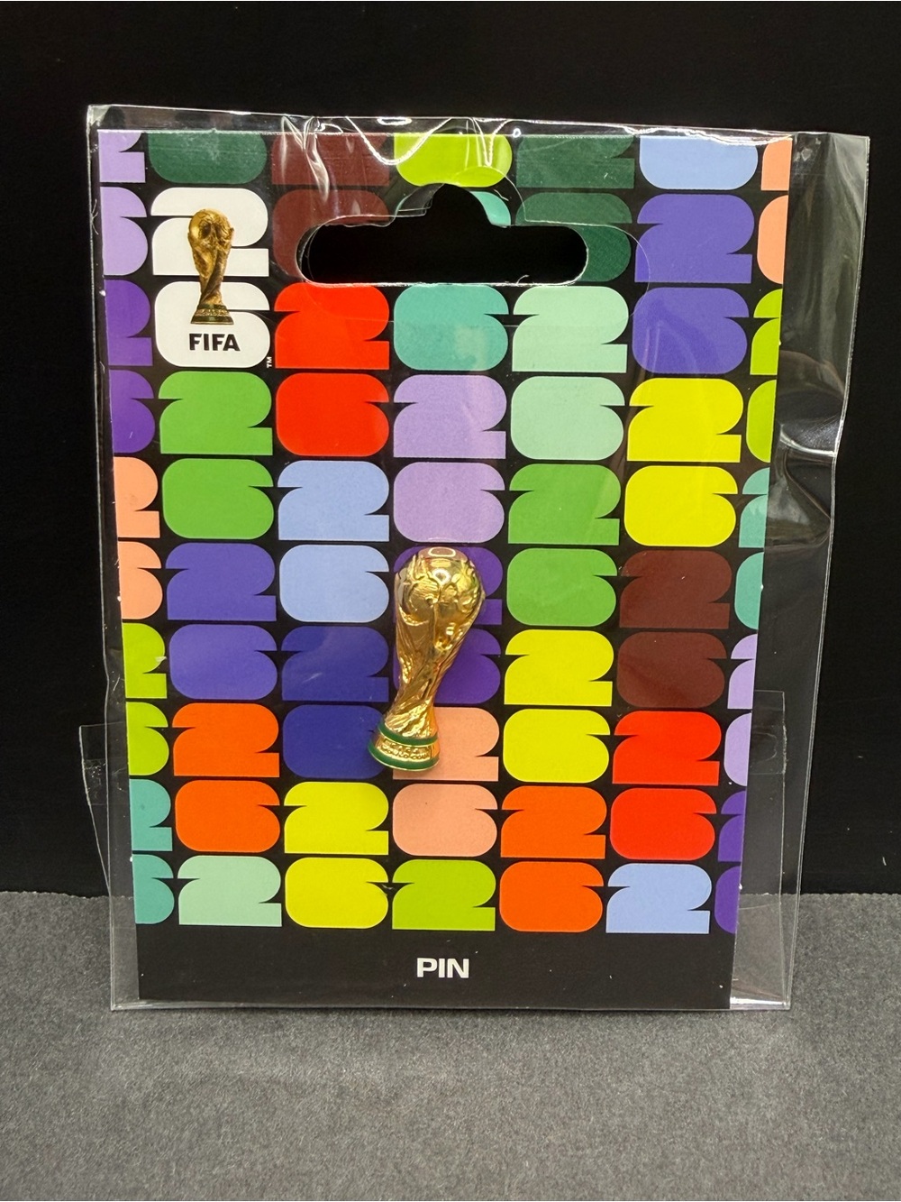 FIFA World Cup Trophy Enamel Pin - Gold with Green Accent- NWT